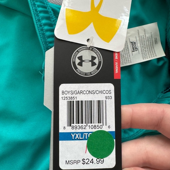 Under Armour Kids Teal and Black Shorts - Picture 5 of 5